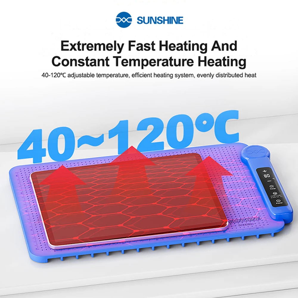 선샤인 LS3 Plus LCD 스크린 가열 스크린 제거 수리 패드 중공 디자인 휴대폰 태블릿 수리 스크린 제거 도구