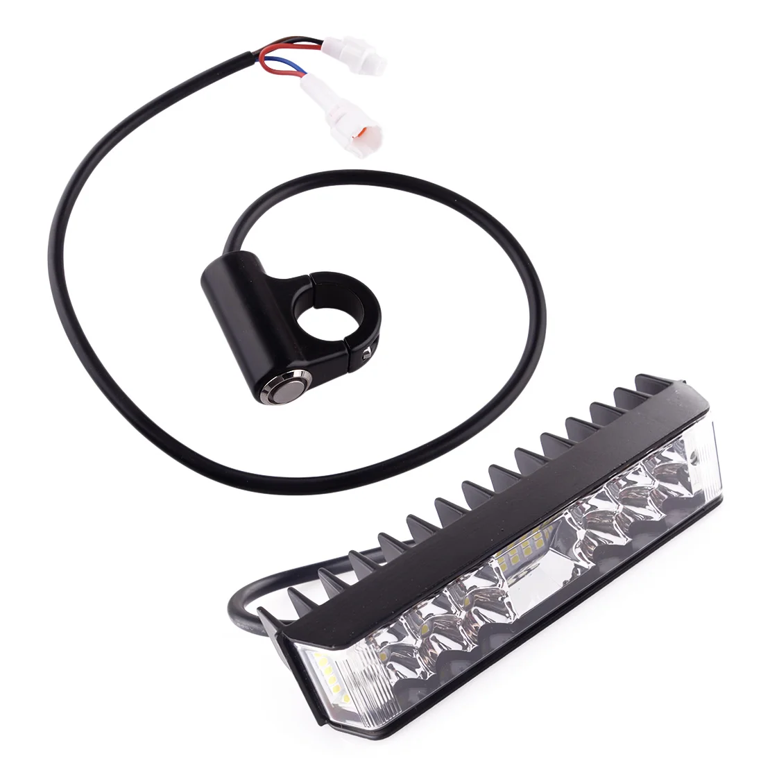 1030VMotorcycleFrontBlinderLightLEDHeadlightBarSwitch6000K