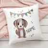 Personalized Pillow Case Animal with Name Pillow Dust Cover Bedroom Kids Wild Party Decor Pillowcase Birthday Gift for Children 5