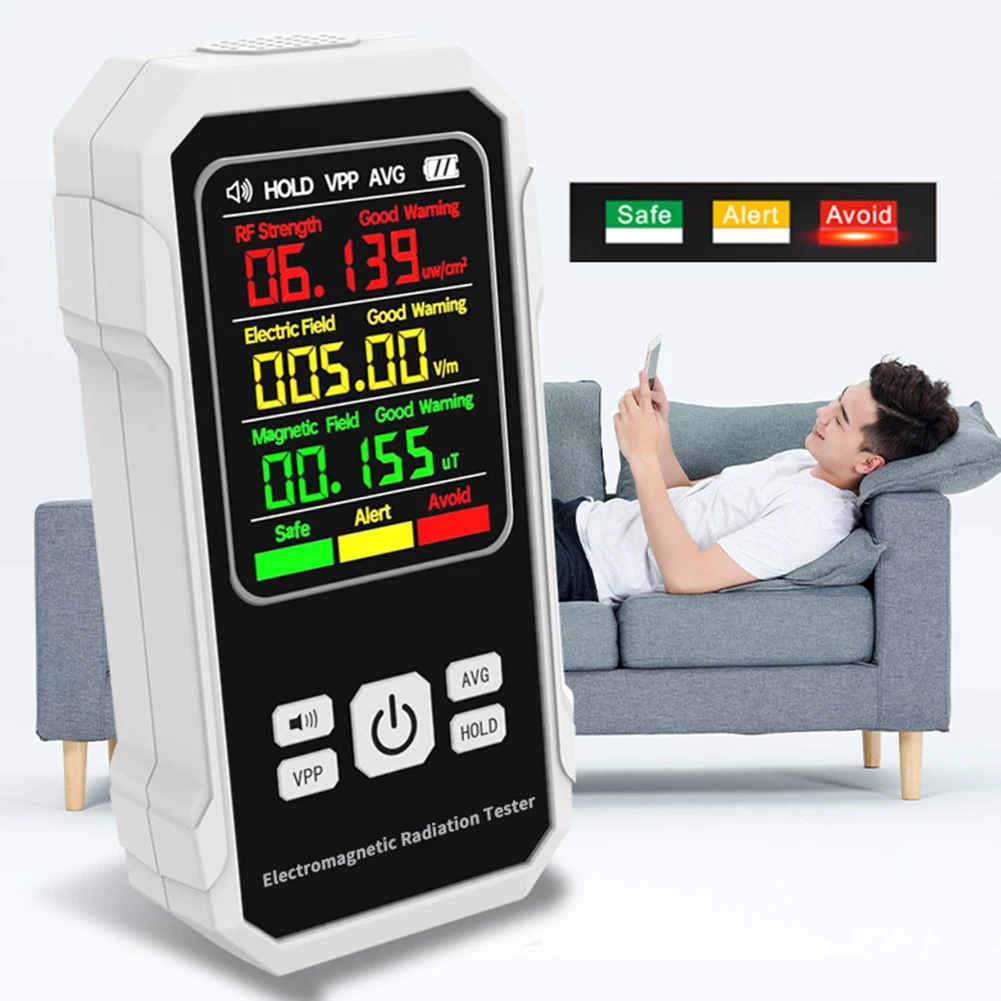 자기장 강도 측정기 다기능 EMF 감지 장치 홈 오피스용 백라이트 자기장 강도 측정기