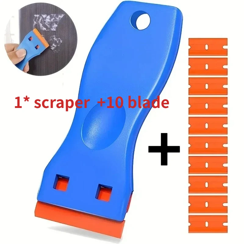 1Set Car Sticker Remover Multipurpose Plastic Small Paint Automotive Film Applying Tool Household Glass Cleaning Scraper