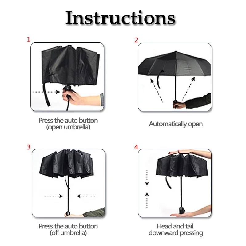 WILD RUBIS Fully Automatic Car Umbrella, Wind Degree, Rain Gift, Umbrella, DS SPIRIT, DS3, DS4, DS4S, DS5, 5LS, DS6, DS7