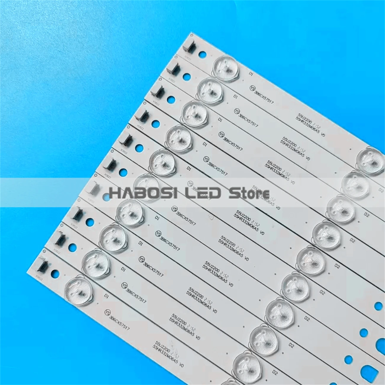 12pcs/Kit LED Strip for 4C-LB550T-YH6 TH-55CX500C 55L26CMC T CL_0DM_55U700_12x6_3030C_V2 2014_11_22 LVU550CSDXE3 V5 LED-55U700
