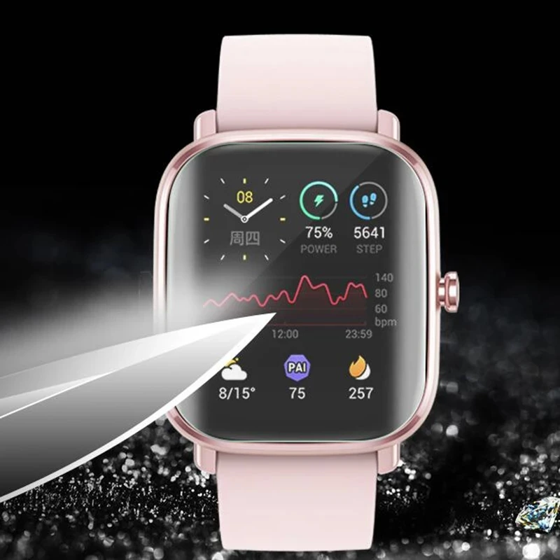 Amazfit BiP S U Pro Stratos 3 용 소프트 하이드로겔 보호 필름, 전체 화면 보호대 필름, Amazfit GTR 2 2E, 42mm, 47mm, 20 개