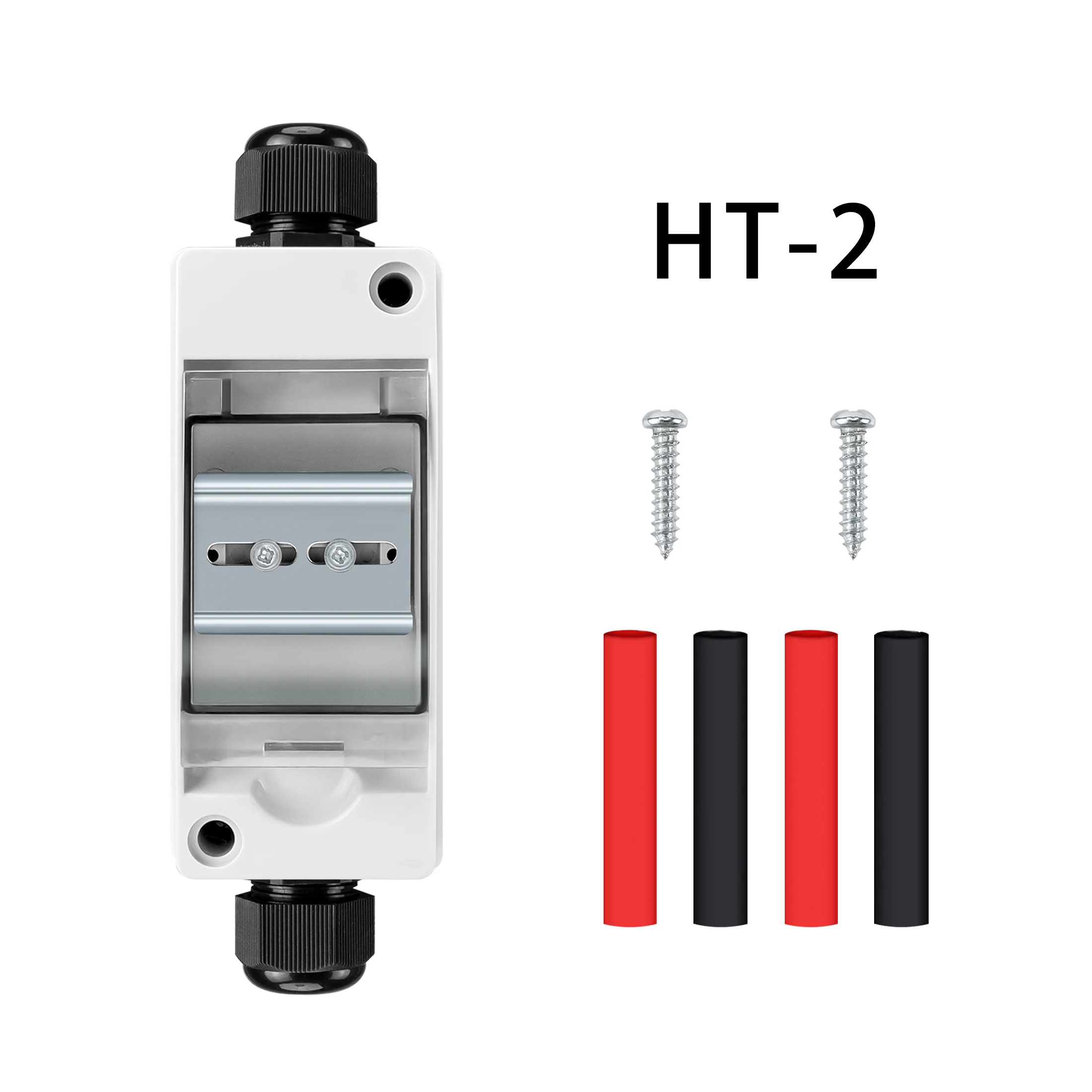 Outdoor Waterproof Electrical Junction Box - 2 Ways, IP65, Durable PC ABS Plastic