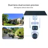 Tuya Solar Camera WiFi Outdoor 10MP Dual Lens 4K Wireless Dual Screen PTZ Security Camera Low Power Battery Cam Motion Detection 2