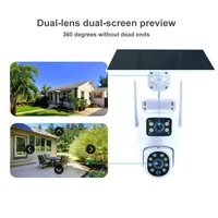 Tuya Solar Camera WiFi Outdoor 10MP Dual Lens 4K Wireless Dual Screen PTZ Security Camera Low Power Battery Cam Motion Detection 2