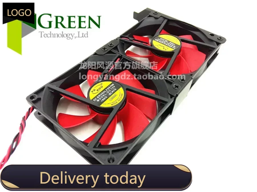 New  DC12V Silent Double fan 90MM  9025 90*90*25MM Graphics card fan chassis fan  Hydro bearing Computer case fan with 4D server rack case server chassis rackmount case 2bay 3 5 hdd