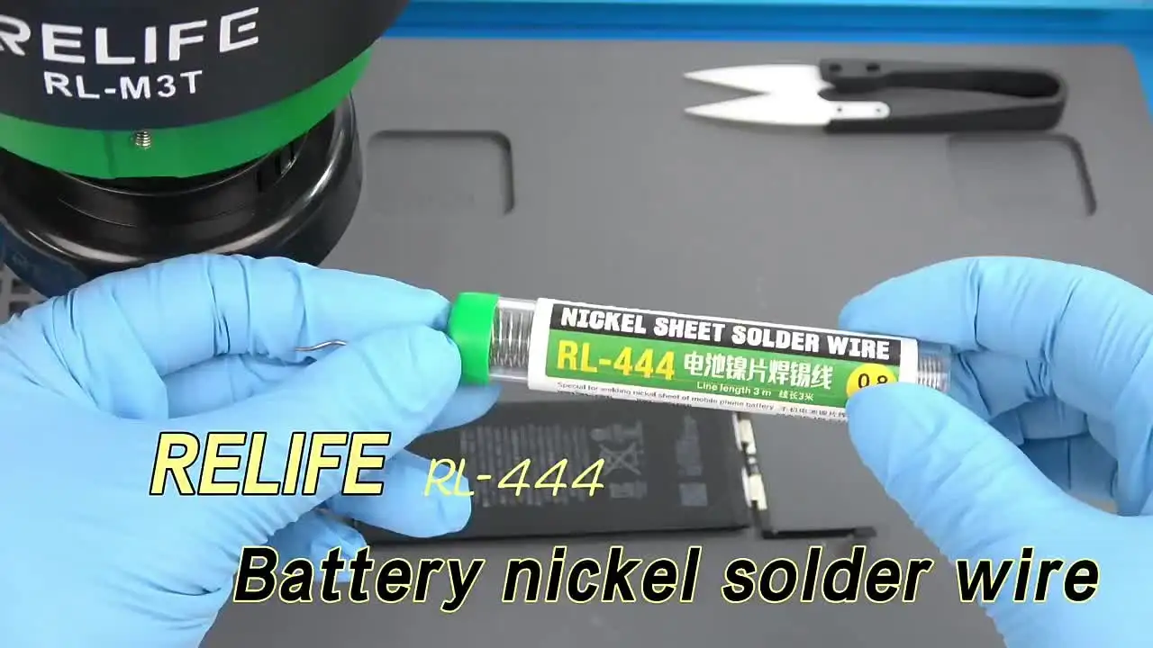 Fil à Souder à L'étain Nickelé 2UUL - Diamètre 0.8 Mm, Longueur 3 M - Pour Batteries IPhone
