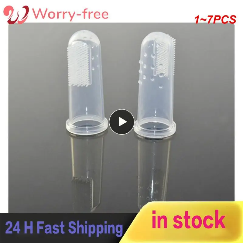 

1~7PCS Dog Toothbrush Pet Fingertip Toothbrush for Cat Super Soft Oral Care Toothbrushes Finger Brush for All Pets Tooth