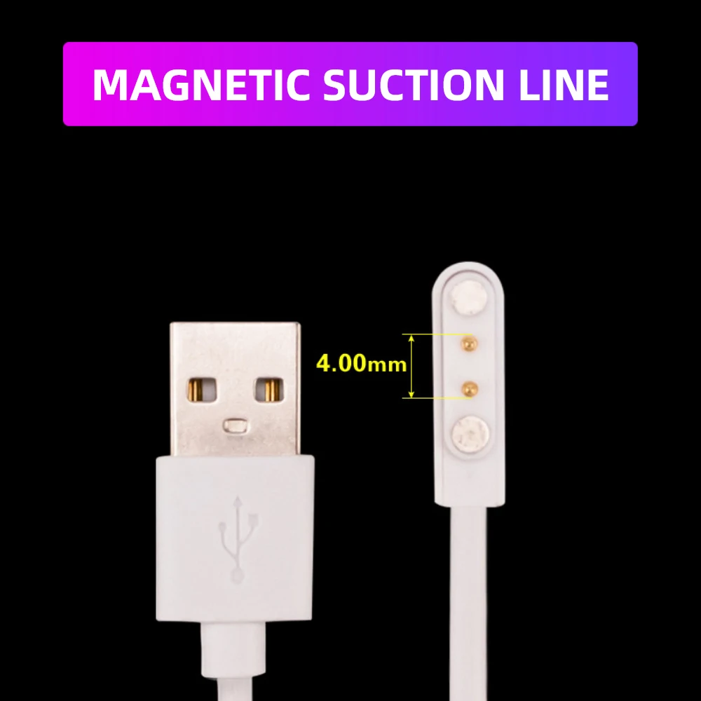 2 Caricatori Magnetici Per Smartwatch Universali - Spazio Pin 7.62mm, Cavo USB 100cm - Foto 6