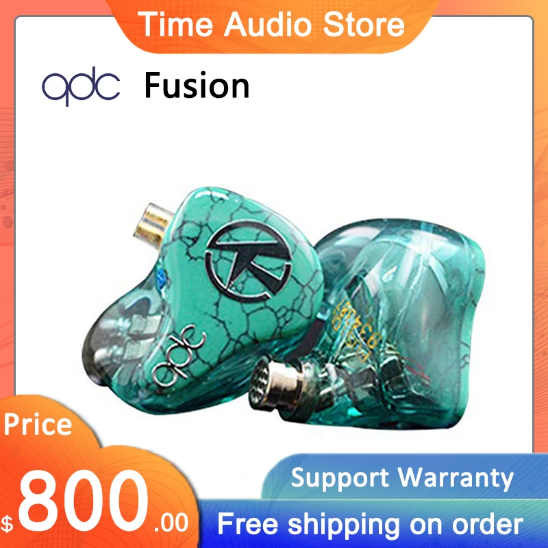 

QDC Fusion 4 Balanced Armature 1 Dynamic Earphone Hybrid Drivers Monitor HiFi Earphones with Detachable Cable(Standard version)