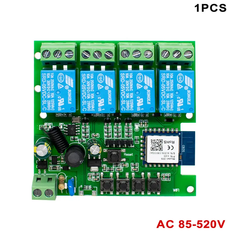 Tuya Relay 4CH Smart Home Switch Module 5V 12V 32V 220V RF 433 Radio Remote Control Work With Alexa Google Home - Image 7
