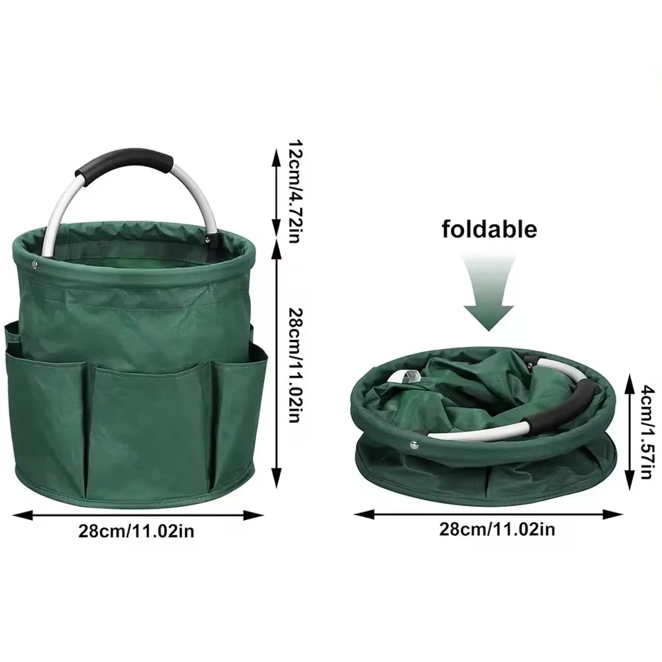Collapsible Oxford Cloth Storage Basket for Picnic and Gardening