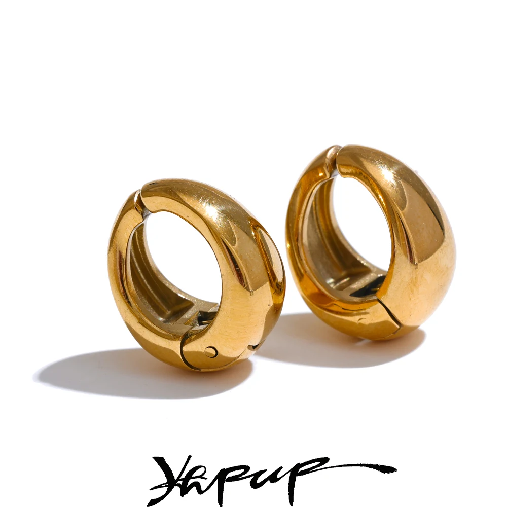 Yhpup Ear Clip Waterproof Stainless Steel Earrings
