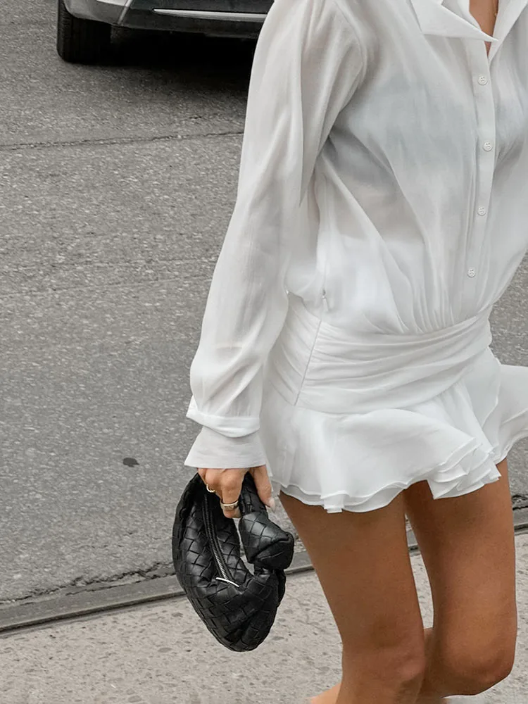 ハーリップトゥ Murcia Chiffon Shirt Dress white ハーリップトゥ Murcia Chiffon Shirt Dress white Murcia