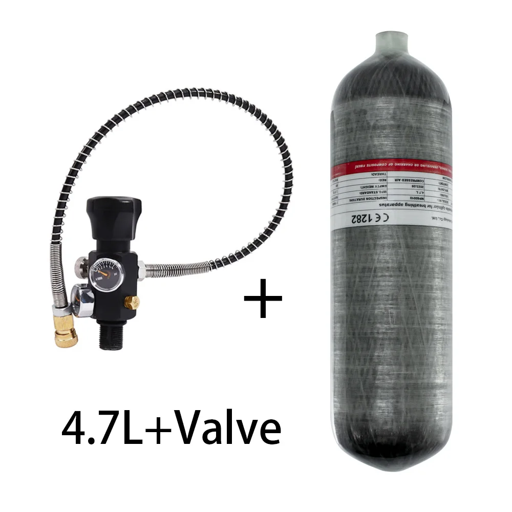 TUXING 4500Psi 4.7L Carbon Fiber Cylinder with Fill Station Regulating Valve 300