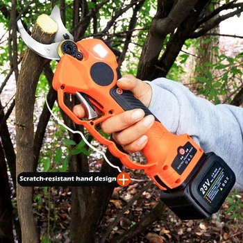 Trimming 4cm Cordless Pruner Electric Pruning Shear Lithium-ion Battery Efficient Fruit Tree Bonsai Pruning Branches Cutter 25V