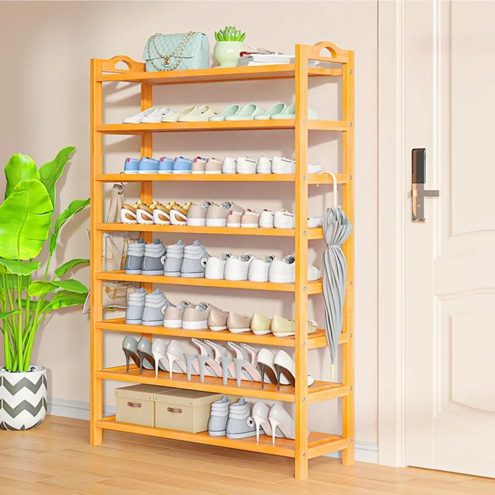 Simple Indoor Stand Shoes Bamboo Shoe Rack Bamboo Flower Shelf And Bookshelf Multilayered Storage Natural Health Home Furniture