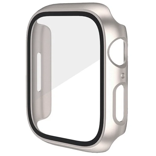 Durable Glass Screen Protector & Protective Bumper Case for Apple Watch Accessories