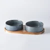 Cat Bowl Cat Food Bowl Ceramic Pet Food Water Feeder Small and Medium-sized Dogs Protection Spine Protection Rollover Prevention 6