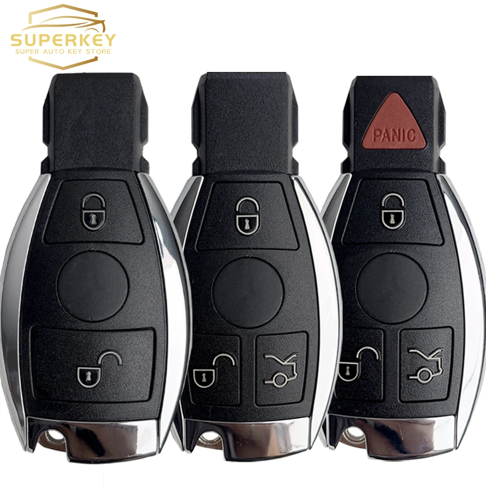 

SUPERKEY 2/3/4 Buttons Smart Remote Car Key Shell For Mercedes Benz BGA NEC B C E R S CL GL SL CLK SLK W203 W211 W204 Fob Case