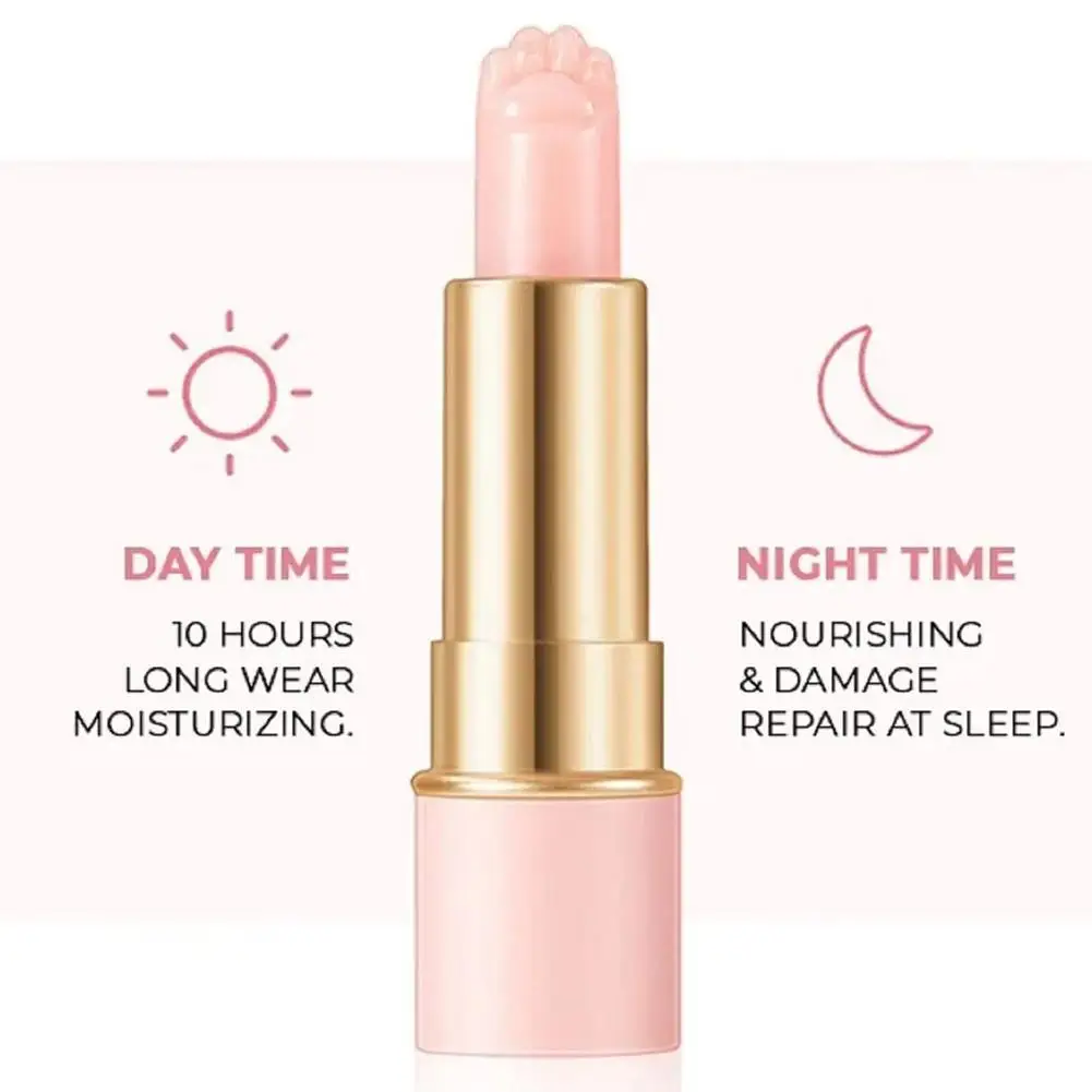 Moisturizing Temperature Color Changing Lip Balm, Cute Cat Paw Lip Balm, Color Changing Lipstick Nourish Thermochromic Lip Balm 5
