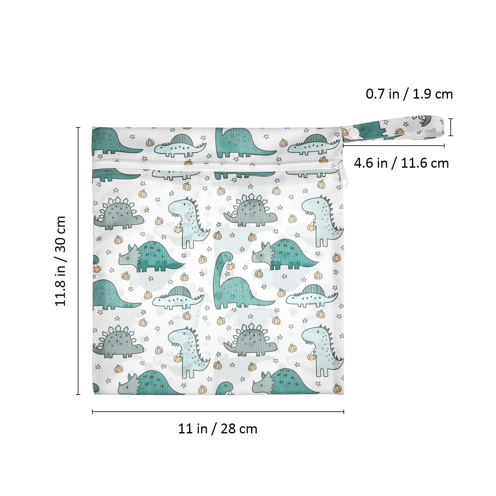 2pcs Diaper Storage Bags Reusable Wet Bags Baby Wipes Cartoon Zippered Storage Pouches For Swimmers Travels Parents