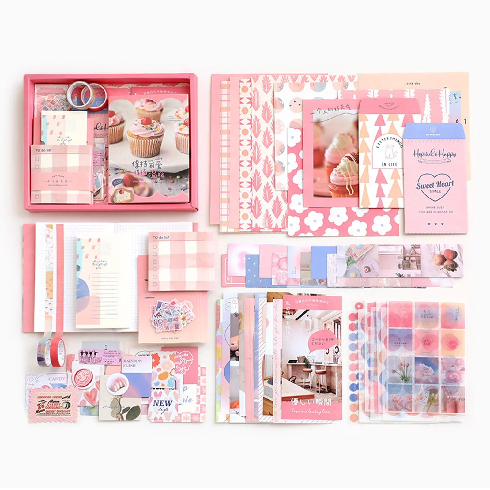 

Minimalist Style A6 notebook Beautiful Gift Set Vintage hand Material Combination For Girls Student friends hand ledger notepads