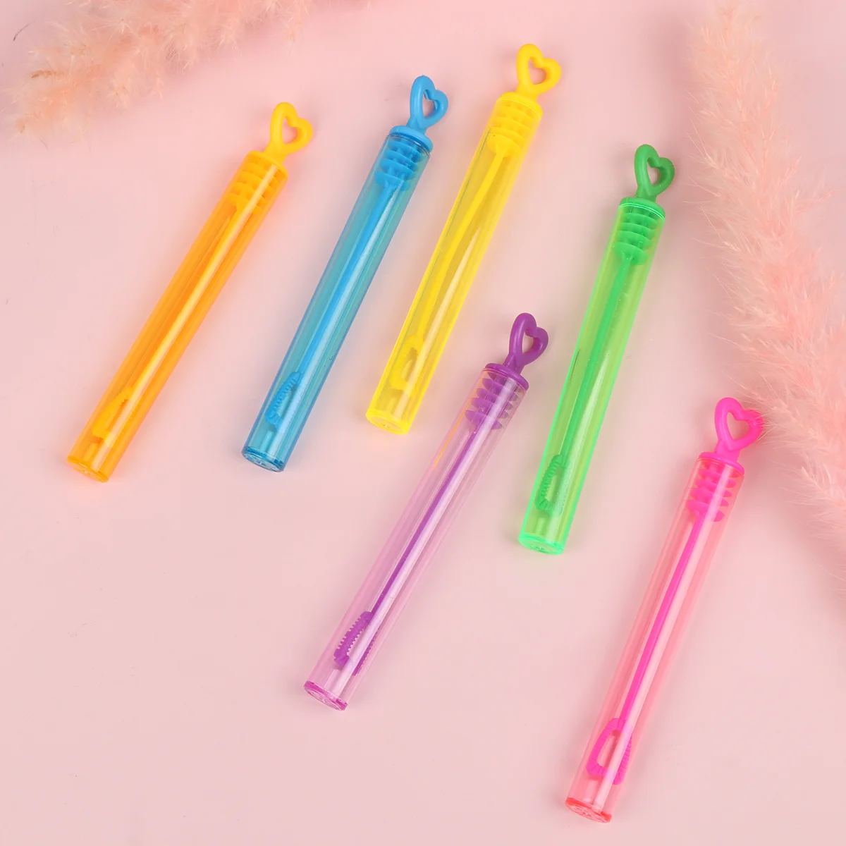 24 Pcs Bubble Maker Buebujas for Children Bubbles Birthday Liquid Soap Baby Toy Pomo Wedding Stick Heart-shaped Christmas 5