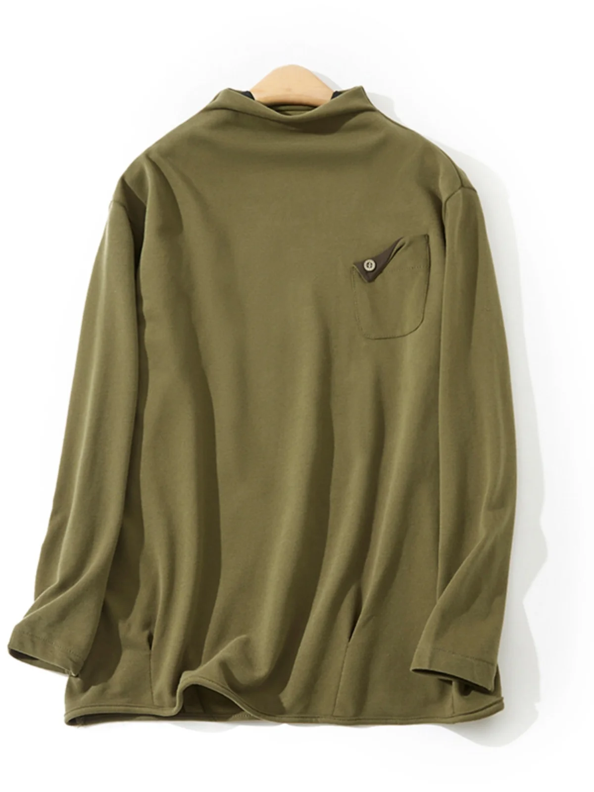 Retro Loose Long Sve f High Collar Casual T-irt Women's Faionable Base Layer Top Autumn New Sle Small irt