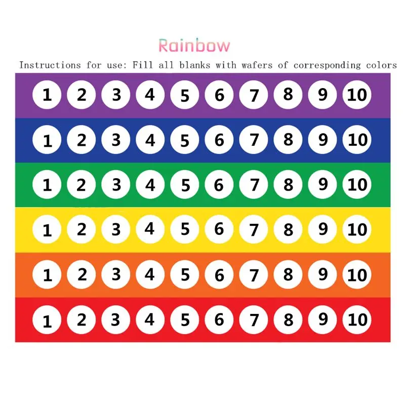 

77HD Sorting Toy Stick Wand/Chips Mathematics Teaching Aid Number Color Counting Game for Children Activity Center