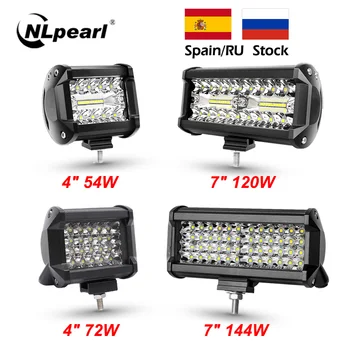 NLpear LED 바 오프로드 스팟 플러드 콤보 LED 라이트 바, 트럭 자동차 SUV 4WD 4x4 보트 ATV Barra LED 헤드라이트 작업등, 12V 24V