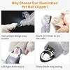 Professional Pet Nail Clipper Scissors With LED Light Cat Dog Nail Clippers Tool Scissors Nail Toeclaw Cutter Scissors for Pet 3