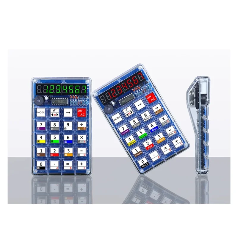 A45U Advanced DIY Soldering Kit: LED Digital Tube Calculators, 51 Microcontroller-Controlled With Resistance Conversion