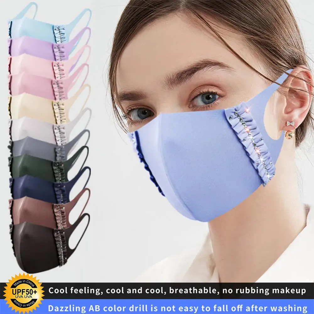 1/2PCS Stereo Mask Sunscreen Household Accessories Tools Protective Mask Cold Sensation Mask Uv Reusable Home Accessories 3