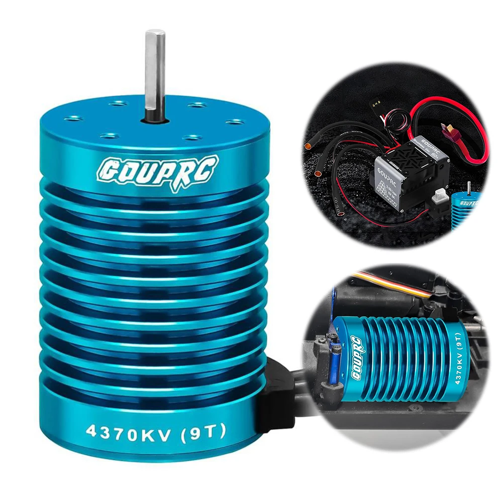 Moteur RC sans balais 4370KV + ESC 60A pour voiture 1/10