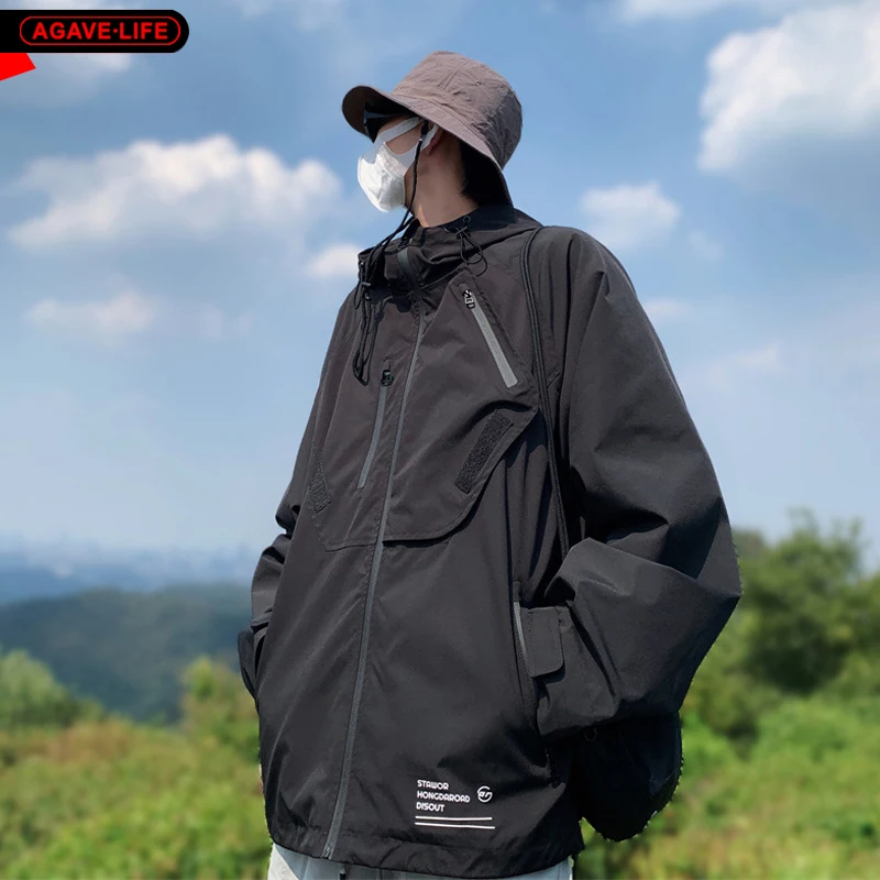 Autumn and Winter Men's Jacket Coat Fashion Trend Mid-length Windbreaker Young Student Men's Shirt