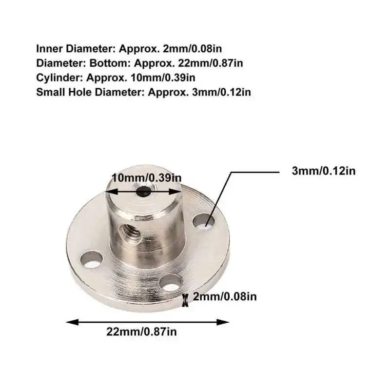 2 Pezzi Giunto Albero Flangiato 5mm In Lega Alluminio - Per Modelli RC E Fai Da Te - Foto 4