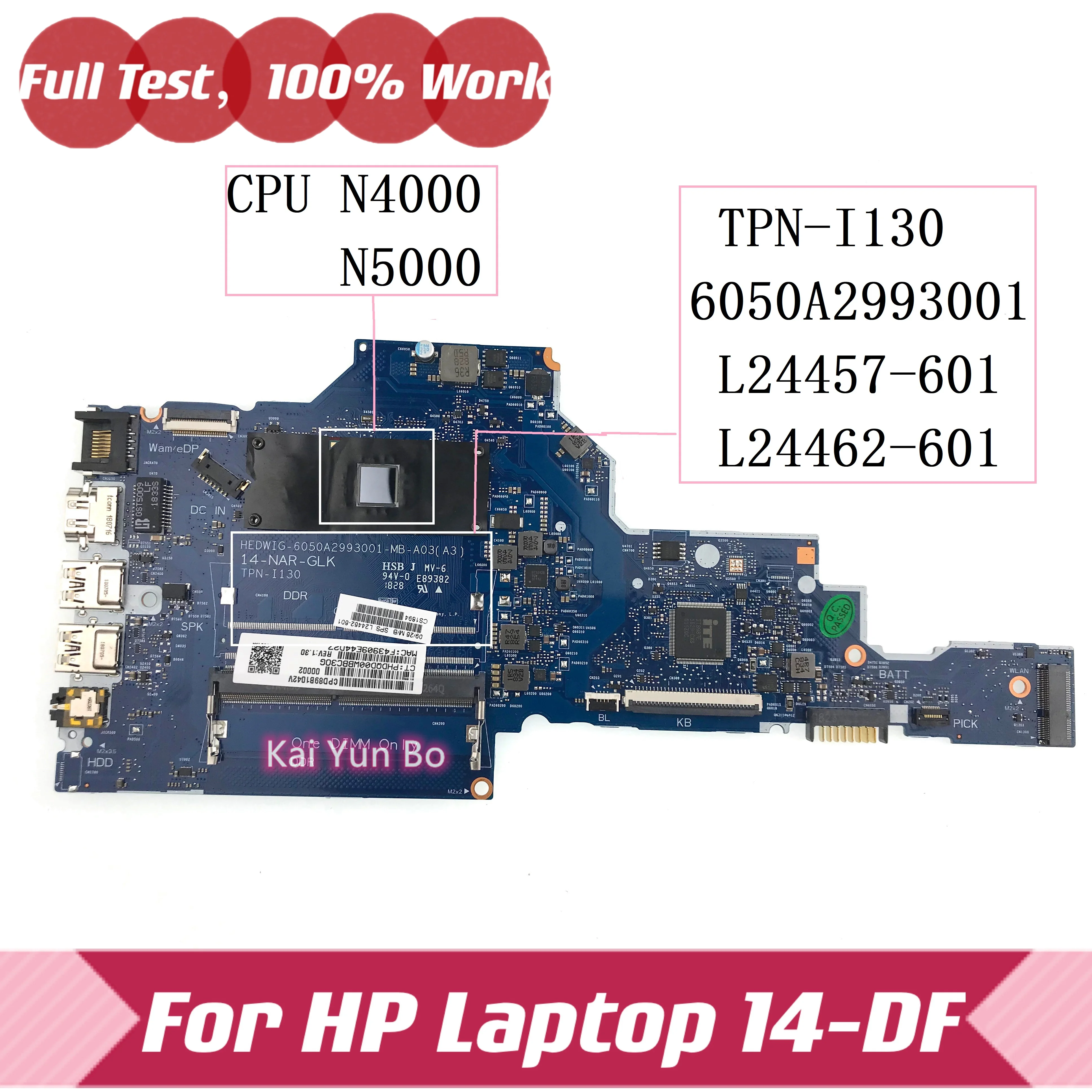 

TPN-I130 6050A2993001 Mainboard For HP 14S-CF 14S-CR 14S-DF 14-DF 14-CF 14-CR Laptop Motherboard L24457-601 L24462-601 Notebook