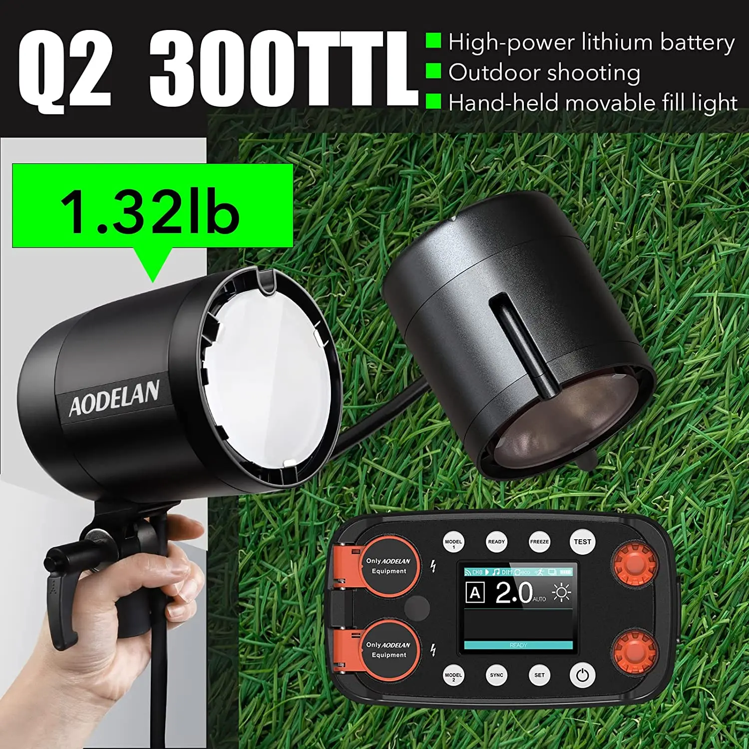 

TTL Flash strobe light replace Profoto B2, high-speed photography studio pack outdoor light, compatible with PocketWiza system