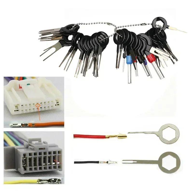 Car Terminal Tools 3/11/36PCS Automotive Plug Terminal Remove Tools Kit Wiring Crimp Connector Pin Extractor Puller Terminal Repair Picking Tool