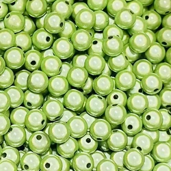 Reflective 3D Illusion Acrylic Beads - 6mm 300pcs (Light green)