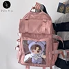 Clear Window Ita Backpack Women Double Transparent Pockets Large Capacity Laptop Kawaii Girls 20CM Dolls Travel School Bag Gifts 1
