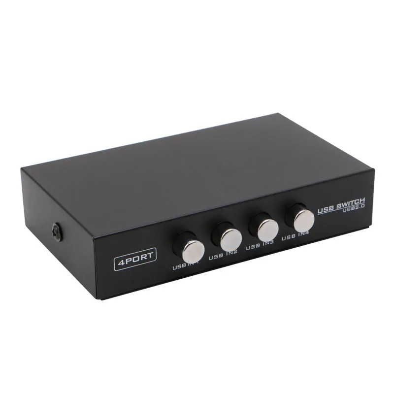 20CB USB 프린터 공유 장치, 4 in 1 출력 프린터 공유 장치 4 포트 수동 KVM 스위칭 스플리터 허브 변환기