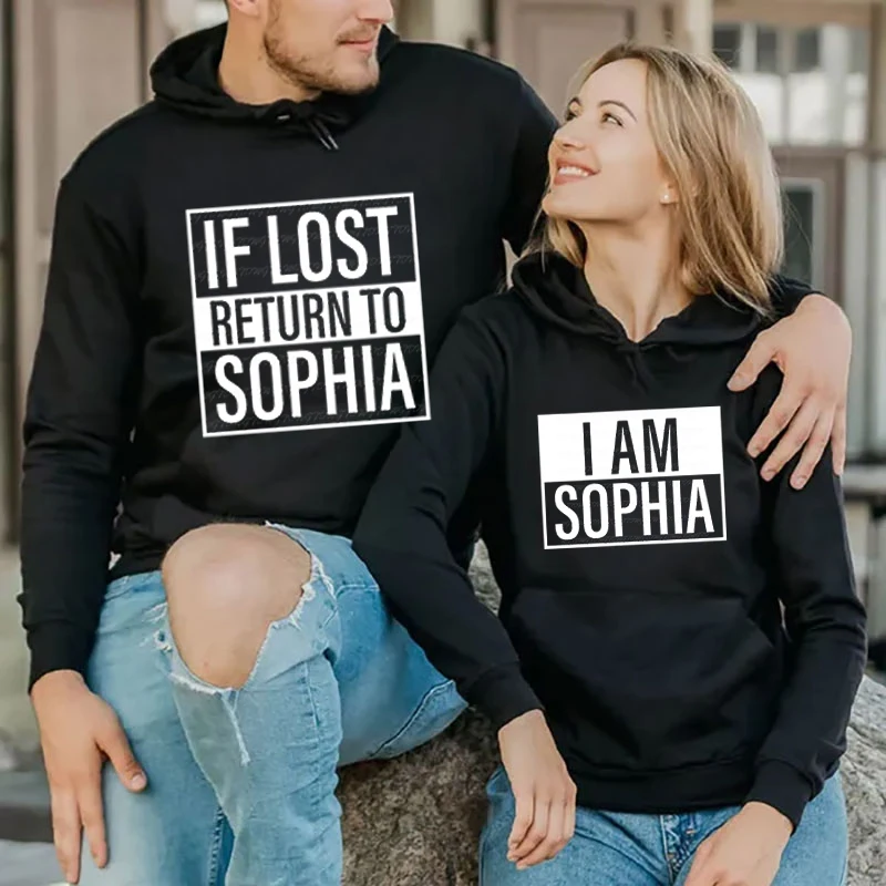 

Custom Name Couples Hoodies If Lost Return To Babe Printing Women Men Hooded Pullover New Fashion Couples Sweatshirt for Lovers