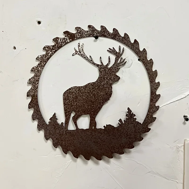 

metal iron Rusty Deer Metal Crafts Outdoor Garden Yard Ornaments Wall Hanging Art Home Decorations Wall Decor Metal Backgr