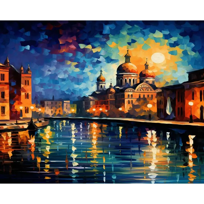 

GATYZTORY Painting By Numbers For Adults Starter Kits Abstract Landscape Diy Gift Frame Paint With Numbers For Home Decors