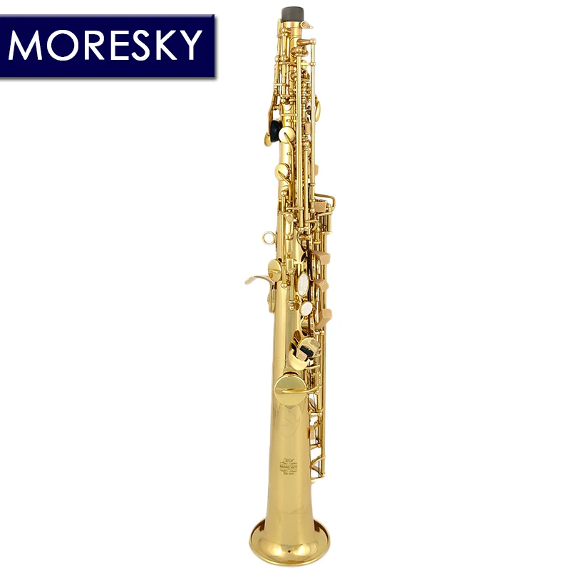 Soprano Saxophone Bb Sax With Hard boxs MORESKY SS-101