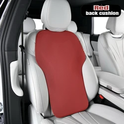 Universal Leather Car Seat with Extended Breathable Footrest and Non - Slip Cover (Red Back cushion)